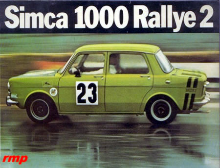 Simca 1000 Rally 2 1974 Cat logo simca rally 2