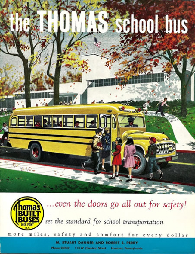 Publicidad autobuses urbanos y escolares 1935 – 1980 (Segunda parte)