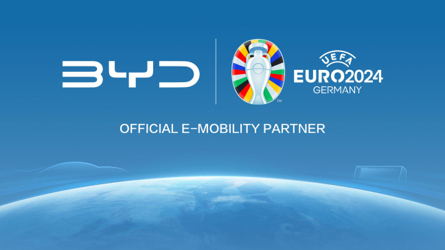 BYD Patrocinador Oficial de movilidad eléctrica de la UEFA EURO 2024™