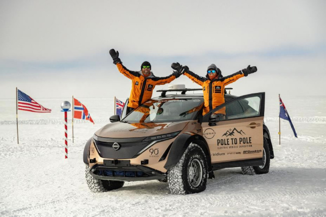 La expedición de vehículos eléctricos Pole to Pole llega al Polo Sur